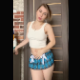 A pretty blonde girl desperately has to relieve herself, but the bathroom is locked. She ends up pissing and shitting on the floor outside the door. Vertical format video. Over 4 minutes.